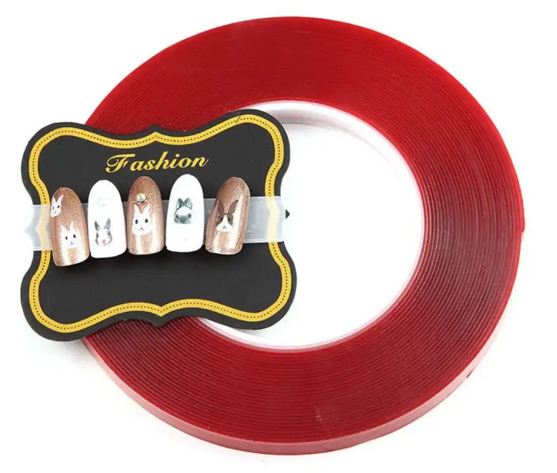 

Clear Double sided sticky tape. 8mm wide 3M/10M length 3-10m roll clear Double faced adhesive nail display Stronge Glue tape