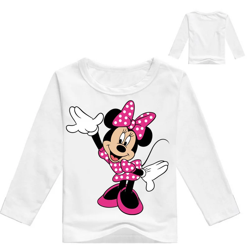 

Long sleeve t shirts for kids top cartoon Minnie Tees Children Clothing Casual Cotton baby boy long spring summer clothes girls