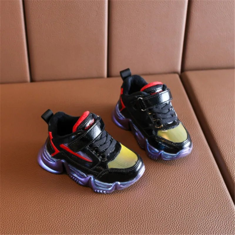 DIMI Winter Children Shoes Boys Girls Sport Shoes Short Plush Baby Sneakers Waterproof Non-slip Warm Kids Shoes Size 21-25