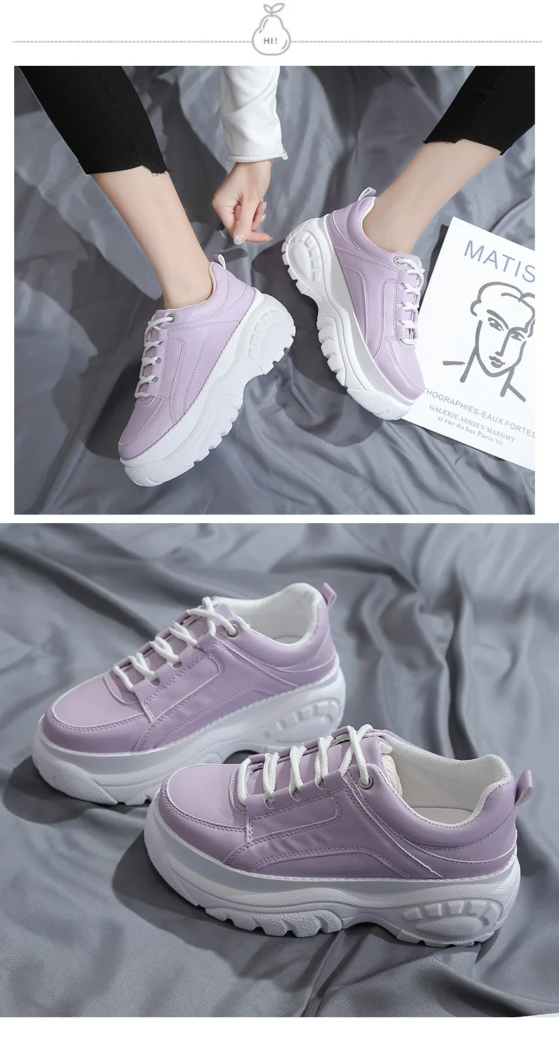 Женские модные кроссовки на платформе для женщин; повседневная обувь для пап на толстой подошве; женская прозрачная Обувь На Шнуровке; chaussures femme