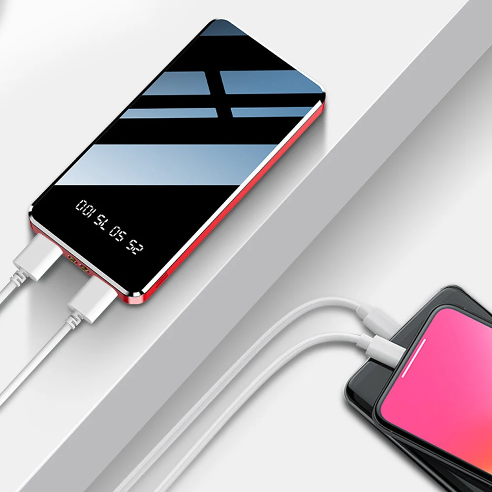 Портативное зарядное устройство 30000 мАч USB внешний аккумулятор для Xiaomi Mi 9 8 iPhone |
