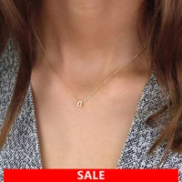 initial stainless steel necklace dainty lowercase letter necklace delicate name gift
