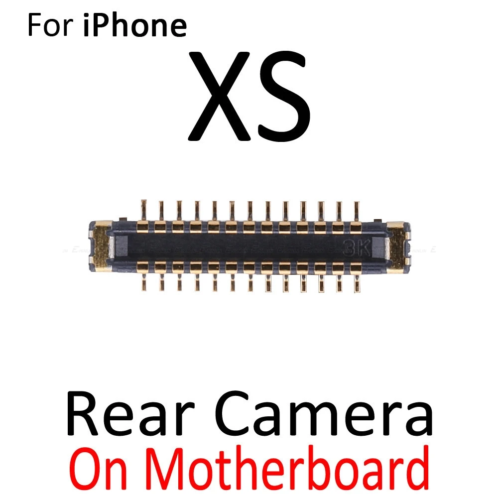 2 шт задняя камера разъем FPC для iPhone X XR XS Max на материнской плате гибкий кабель - Цвет: Rear On Board XS