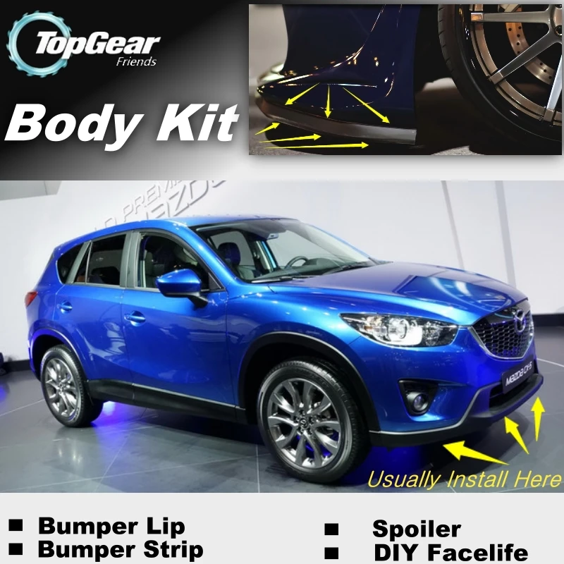 Для Mazda CX5 CX 5 2013 2014 ~ 2019 передний бампер губы/передний спойлер дефлектор для TOPGEAR