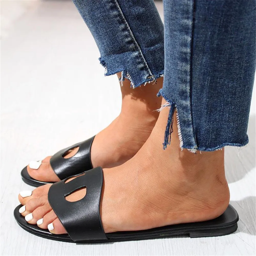 

Brand New Ladies INS Hot Summer Slippers Fashion Beach Hollow Smiley Flat Slippers Women Casual Comfy Light Sandal Shoes Woman