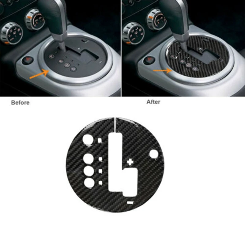 

Carbon Fiber Car Interior Gear Shift Lever Panel Frame Trim Decorative Sticker For Nissan 350Z 2003-2009 (left hand drive)