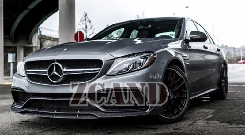Передний спойлер из углеродного волокна для BENZ W205 C63 C63S AMG Sedan & Coupe 2015UP|Обвесы| |