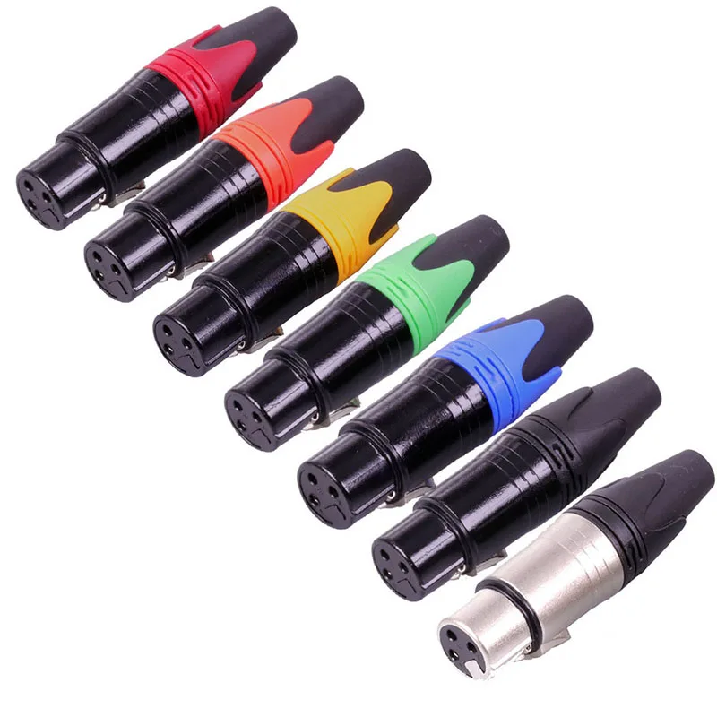 100 шт/партия 3 Pin XLR разъем Jack Мужской/Женский Микрофон Разъем микрофонный адаптер