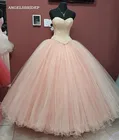 ANGELSBRIDEP Красивое бальное платье, платья для Quinceanera, платья для 15 лет, блестящие бусины, тюлевые Вечерние платья на день рождения