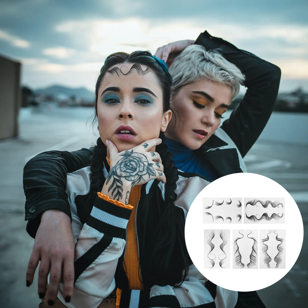 

5PCS Hairline Sticker Lasting Makeup Tool Hairline Sticker DIY Hairline Sticker