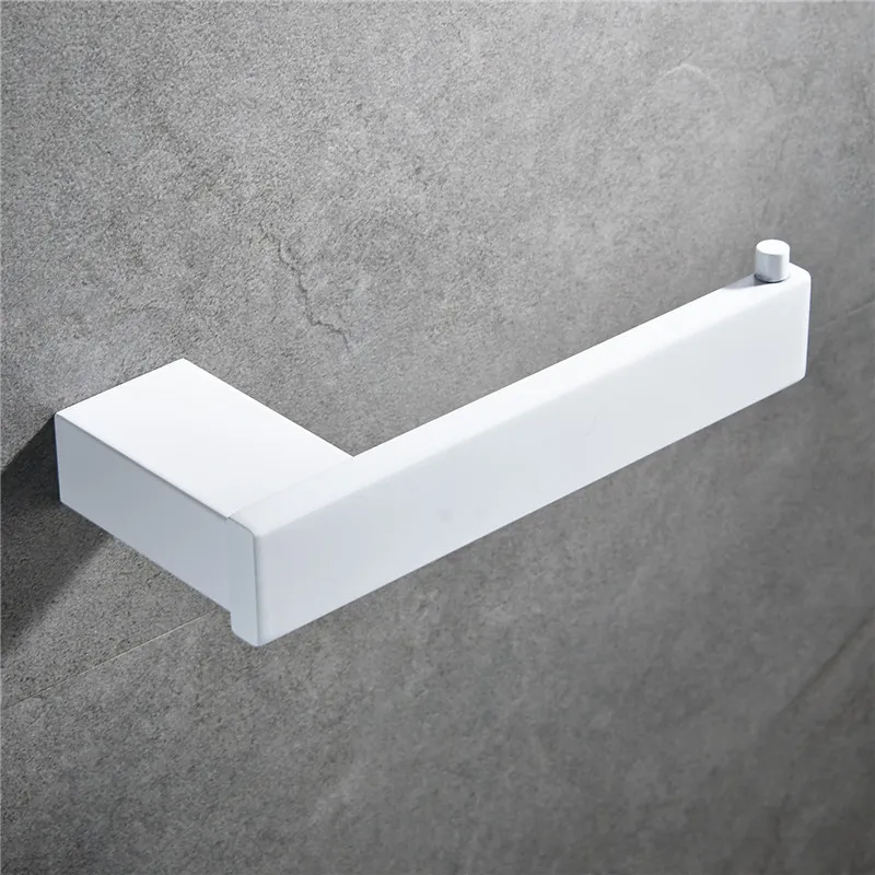 

SUS 304 Stainless Steel White Toilet Paper Holder Toilet Roll Paper Rack Tissue Holder Bathroom Paper Storage Shelves