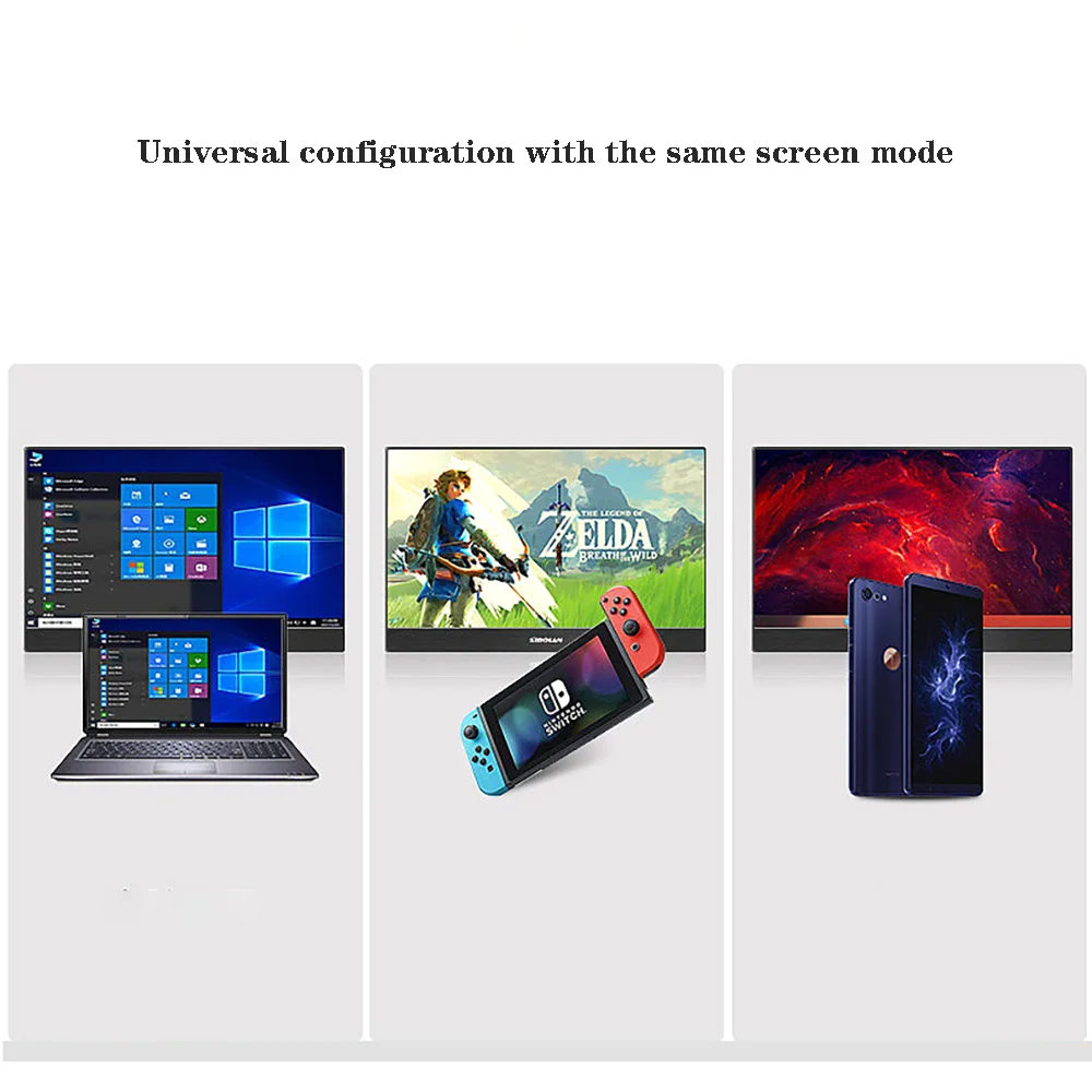 IPS монитор для компьютера 10 1 дюйма порты 2560x160 0 основной порт телефона совместим с