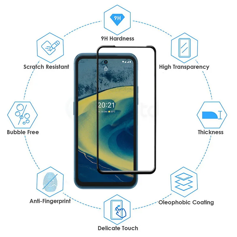 3pcslot for nokia xr20 9h full cover tempered glass screen protector for nokia xr20 6 67 ta 1368 ta 1362 full glue glass film free global shipping