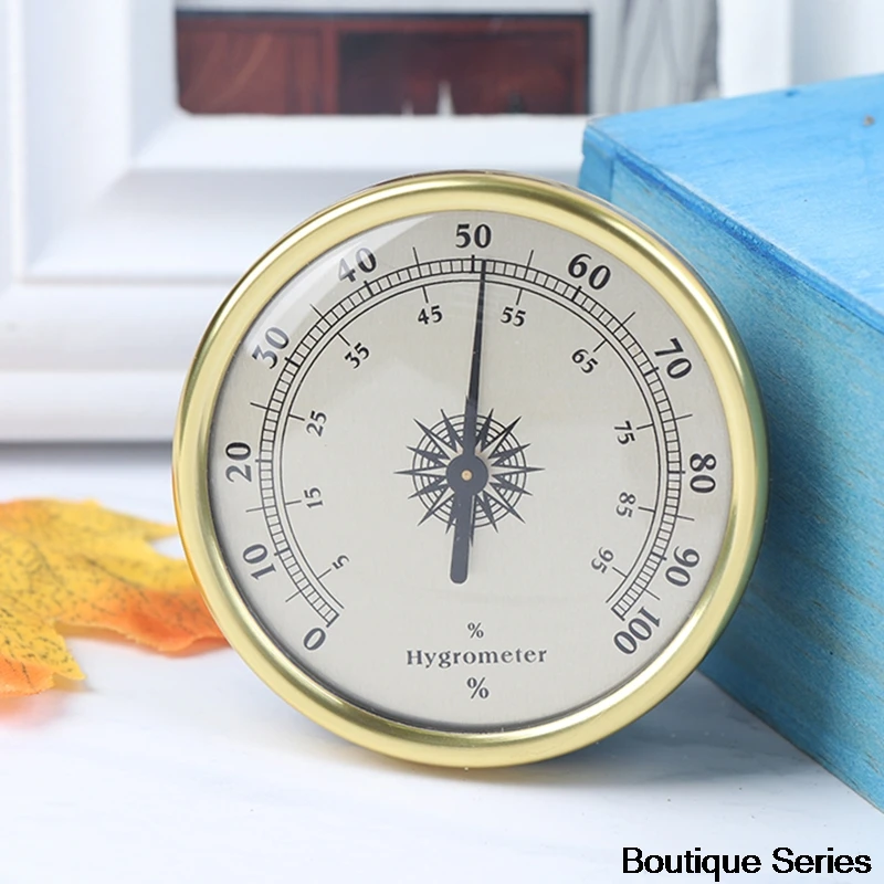Внутренний и наружный универсальный гигрометр с золотым эстетическим диаметром