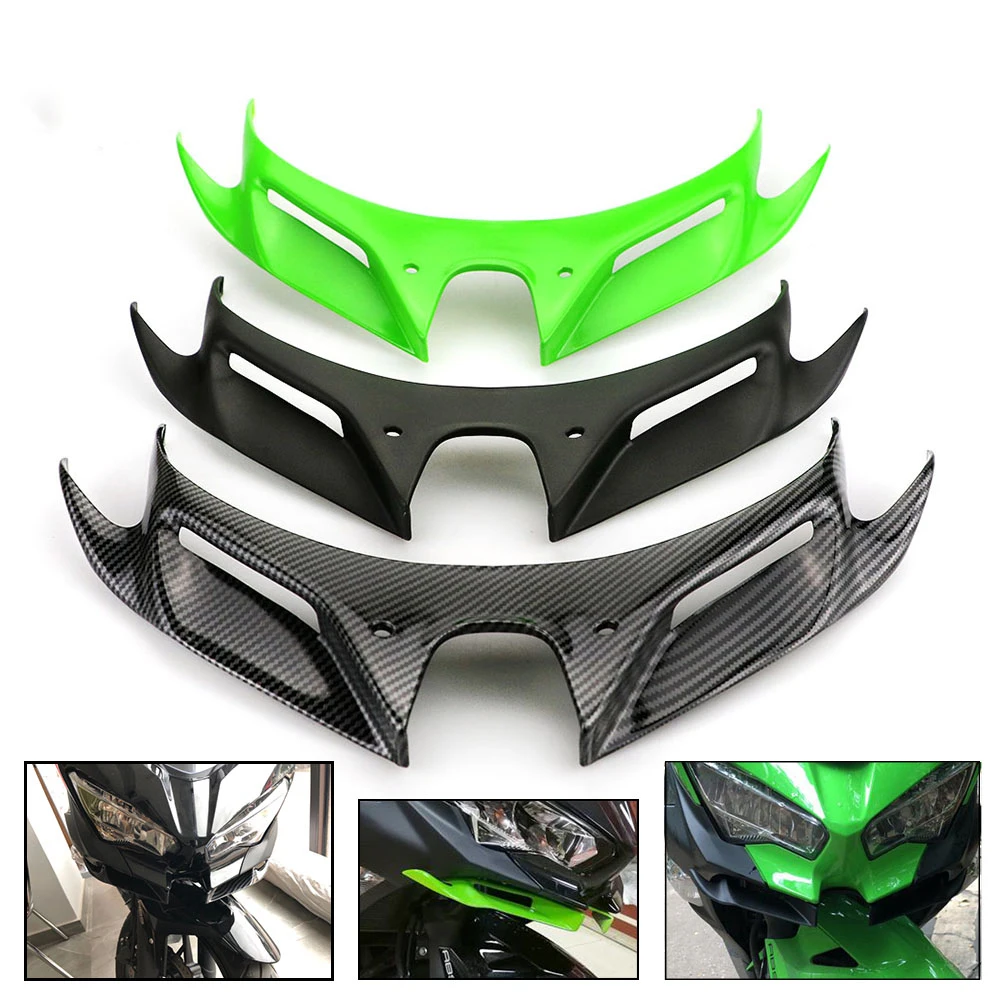 

For Kawasaki Ninja250 Ninja400 2018-2019 Motorcycle ABS Front Fairing Pneumatic Winglets Tip Wing Protector Shell Cover