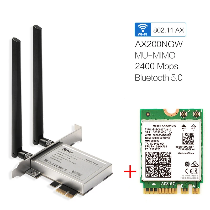 Wi Fi 6 AX200NGW 2974 Мбит/с для Intel AX200 NGFF M.2 Bluetooth 5 1 карта двухдиапазонный 2 4G/5 ГГц 802.11ac/ax MU