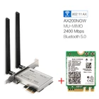 Настольный Беспроводной Wi-Fi PCI-E адаптер AX200 NGFF M.2 Wi-Fi двухдиапазонный 2400 Мбитс Bluetooth 5,1 карта 802.11acax Windows 10