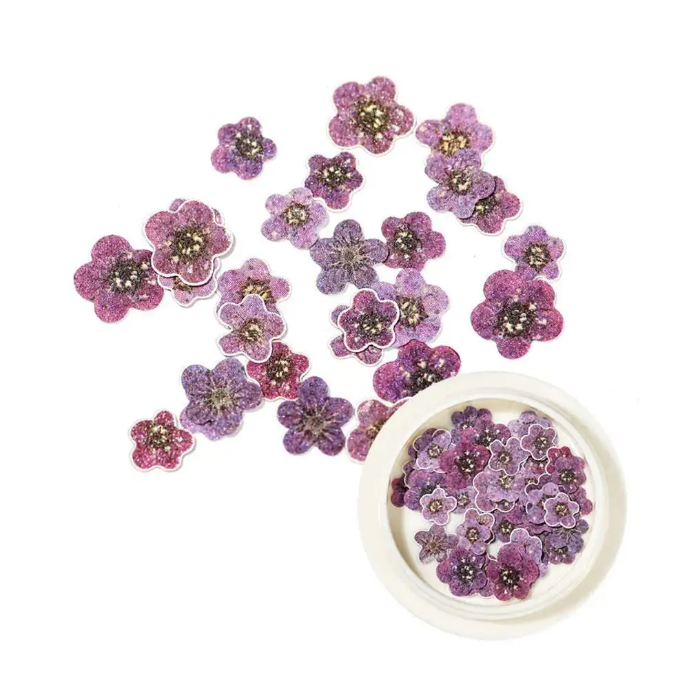 

Romantic Simulation Plum Flower 3d Nail Art Manicure Handcraft Wood Pulp Sheet Decoration 11pcs /set