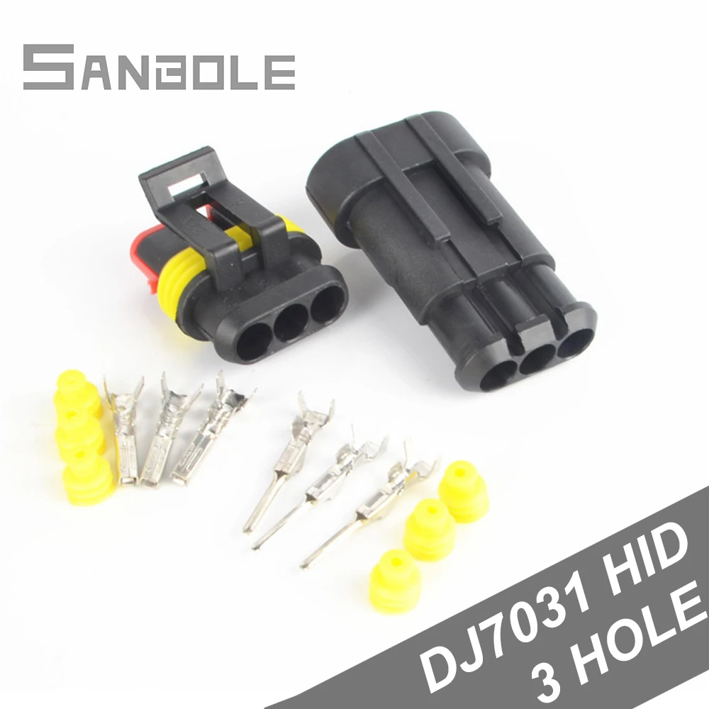 Нейлоновый водонепроницаемый разъем DJ7031 для автомобильного коннектора терминал