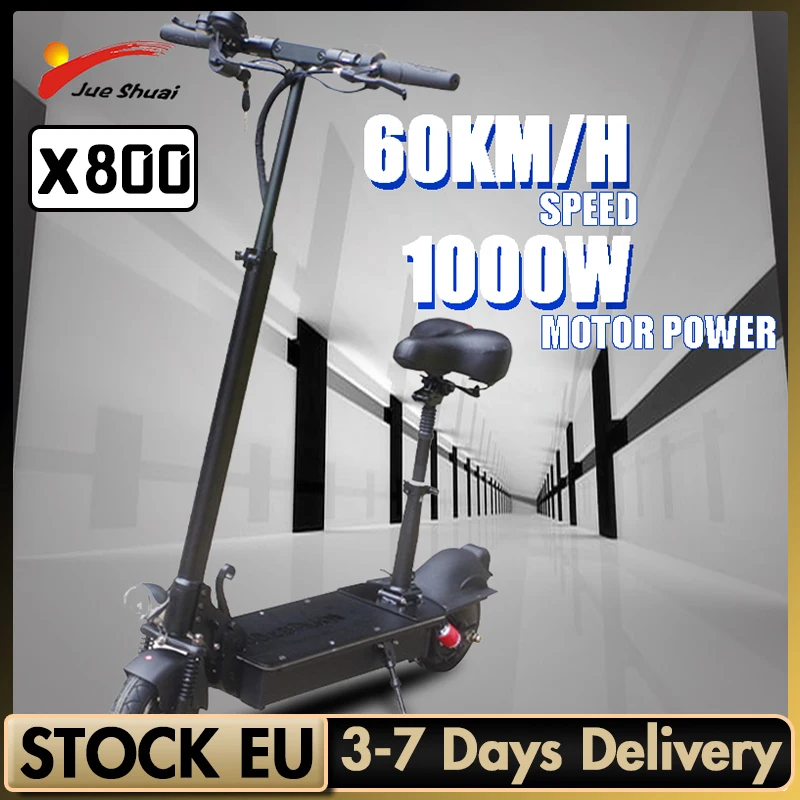 

Electric Scooter 48V 1000W Foldable Off Road 2 Wheels New Free Style Mini Kick Scooter Skateboard Motor Power 1000W Trottinette