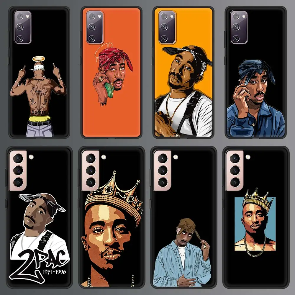 

Rapper 2pac singer Tupac Case For Samsung Galaxy S20 FE S21 Ultra S20 S10 S9 Plus S10E S8 Phone Case Luxury Silicone Black Cover