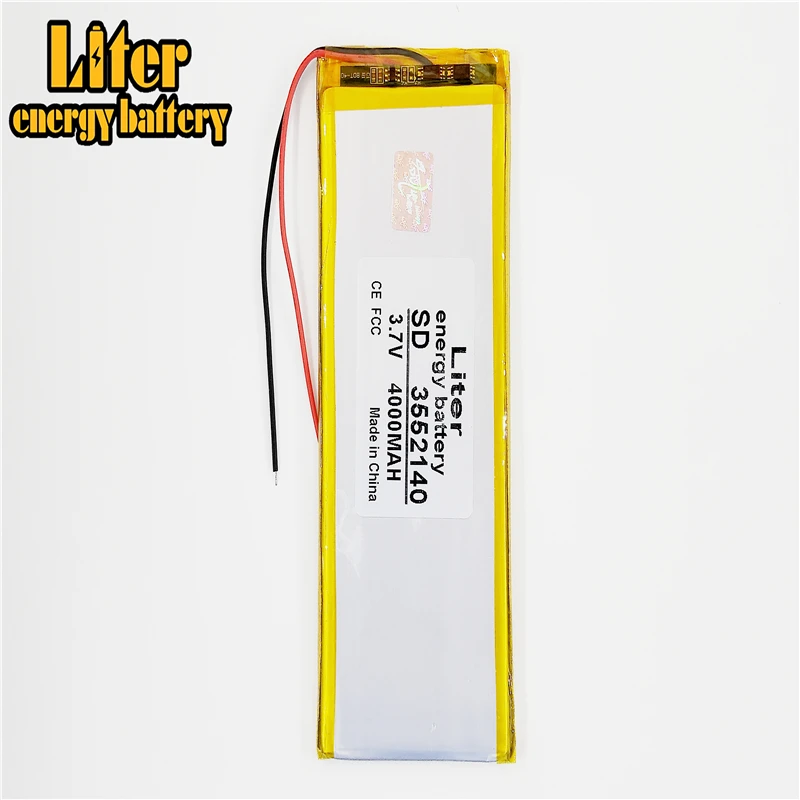 Новый литий полимерный аккумулятор 3 7 в перезаряжаемый 3552140 pl 4000 мАч