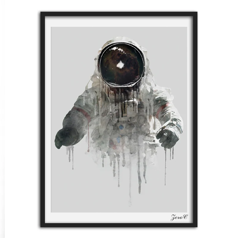 

Creative Watercolor Astronaut Canvas Painting Art Nordic Posters and Prints Wall Pictures for Living Room Decoration Frameless