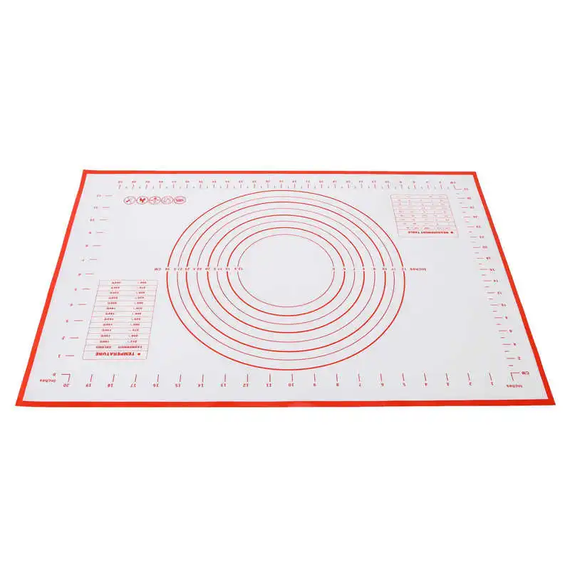 

Cream Butter Cake Silicone Baking Mat Reusable Counter Roll Mat Dough Rolling Pastry Mat with Measurement for Pie Crust Pizza