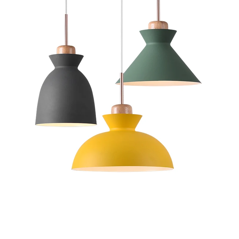 

Nordic Modern Simple Dining Room Colourful Pendent Lamp Personality Creative Bar Counter New Pendent Light E27 LED Bulb Lighting