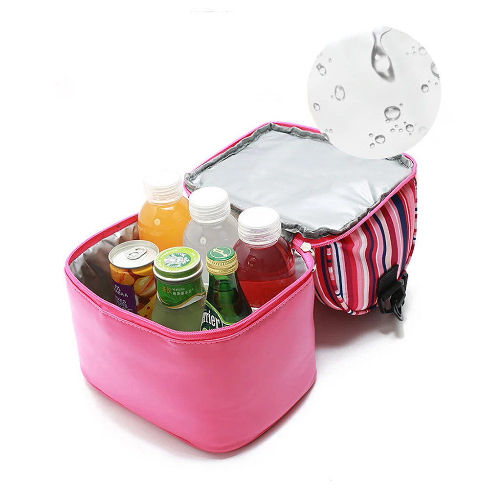 Изолированная мягкая сумка холодильник двухслойная с жестким вкладышем большая