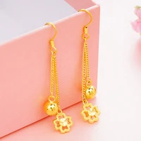 charm tassel dangle earrings gift yellow gold filled prettry women all match jewelry