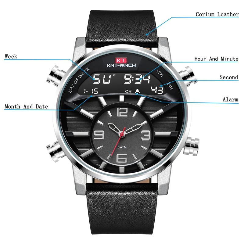 2021 Новая мода мужские часы Аналоговые кварцевые наручные 50 м Водонепроницаемый