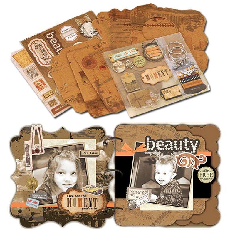 Мини-альбом для скрапбукинга девочек/фотоальбом свадьбы винтажный альбом на