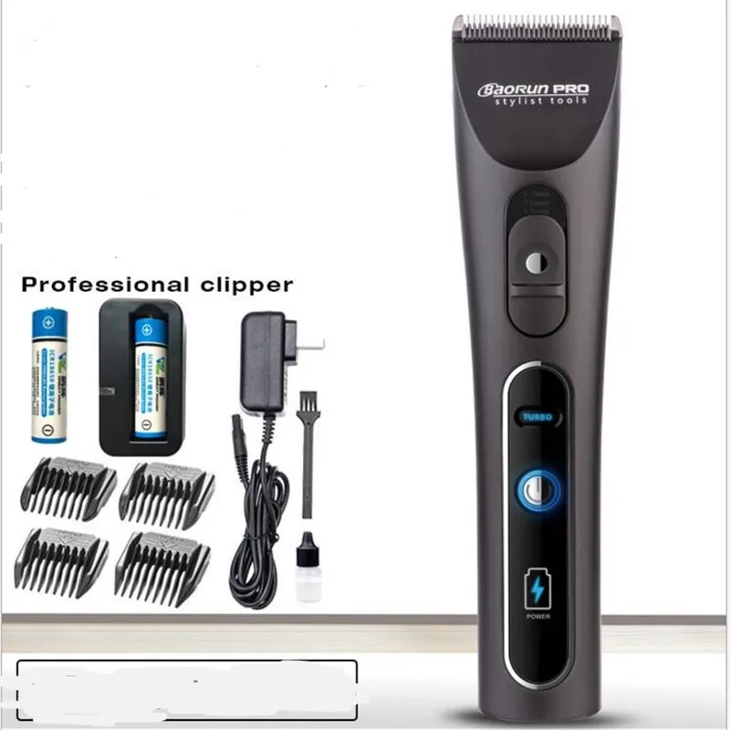barbershop clipper Professional Electric Barber Clipper Ceramic Razor Precision Head Haircut Machine Barbershop Trimmer Hairdressing Styling Cutter - Color: barbershop clipper
