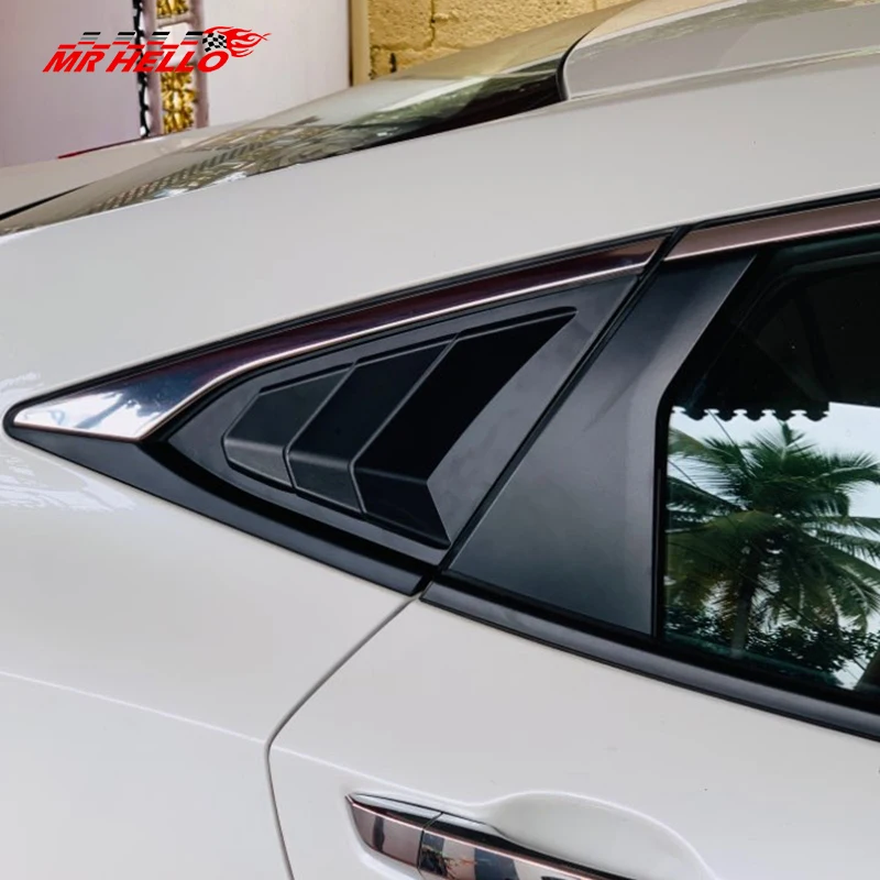 

1Pair ABS Plastic Quarter Window Louver Cover Rear Side Glossy For Honda Civic Sedan/4-Door 2016-2020 Refitting accessories