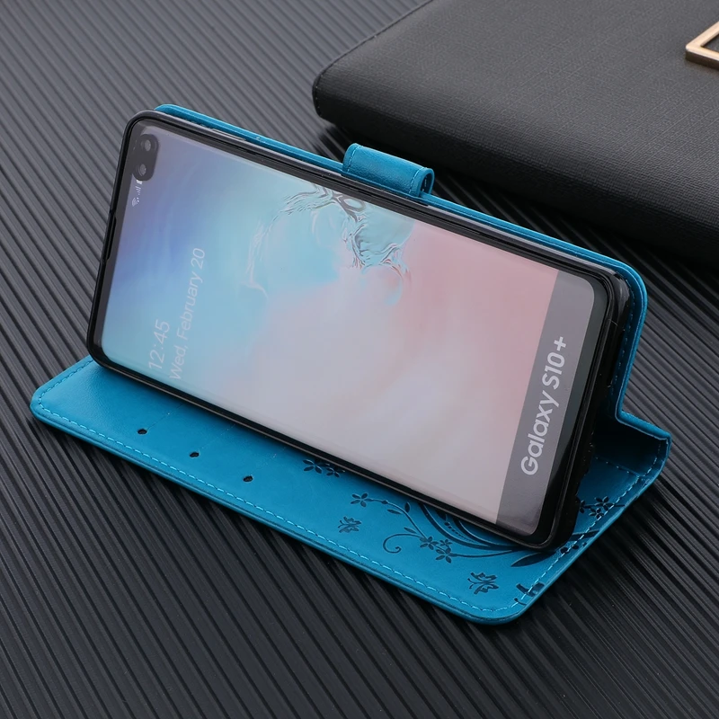 Кожаный чехол-книжка с бумажником для Samsung Galaxy A10 A30 A50 A20 A20E A40 S10 Plus S8 S9 S10e S6 S7 edge A6 A7 A8
