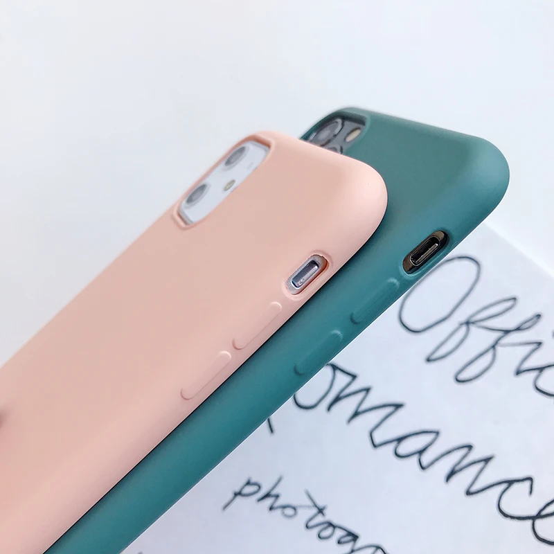 Роскошный ТПУ цветной чехол для телефона для iPhone 11 Pro 8 Plus 7 6 6S X XS Max XR противоударный матовый Мягкий силиконовый чехол-накладка