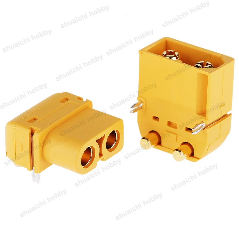 

1pair RC Drone Model Power Battery XT60PW Connector Electric Machine Connecting Adapter Gold Plated Terminal Rated Current 30A