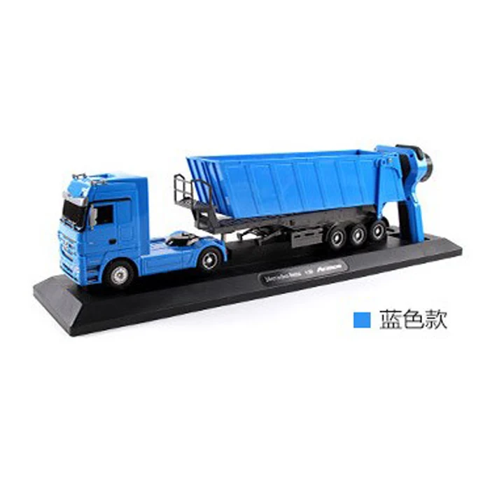 RC экскаватор игрушки игрушка RC TRUCK автоматический подъемник Engineering вагоноопрокидывателя Поворотная Тележка автосамосвал трактор гусеничный экскаватор Модель brinquedos - Цвет: blue  truck