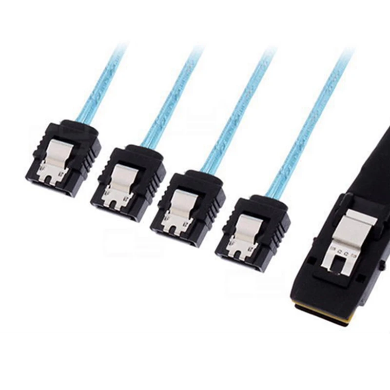 

HOT-1 Pcs Mini SAS 36Pin Male To 4 SATA 7Pin Female Cable & 1 Pcs 25Gbps Passive Direct Attach Copper DAC Cable