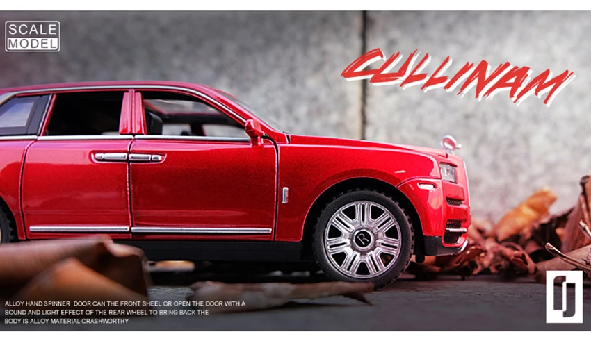 1/32 Rolls Royce Cullinan Diecasts модели игрушечных автомобилей со звуком и светильник 6 дверей можно открыть Oyuncak модель подарки для детей