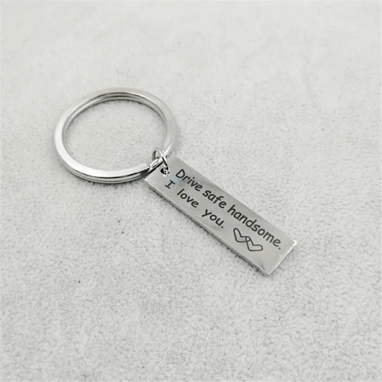 Привод безопасный красивый я люблю вас брелок из нержавеющей стали мужчин и