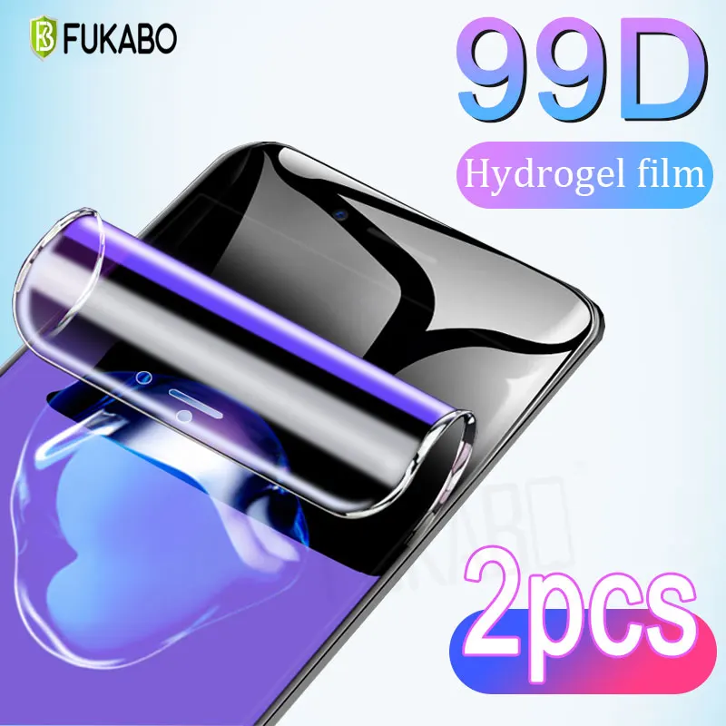 Гидрогелевая защита для экрана 99D с защитой от синего света iPhone 11 Pro XS Max 6s 7 8 Plus X XR