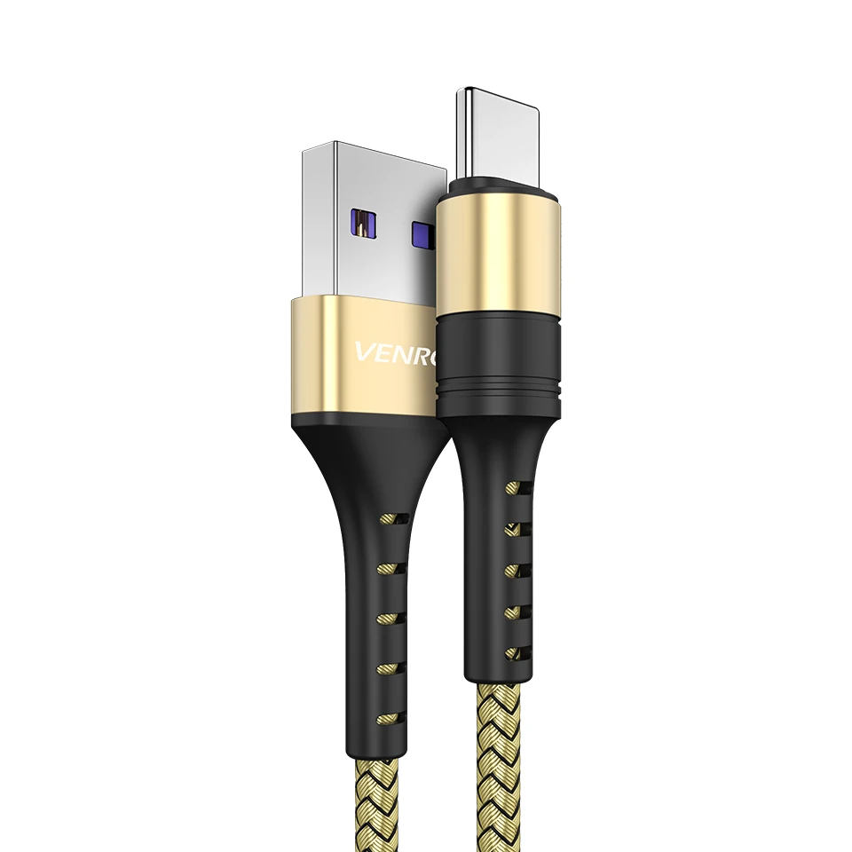 Gold 5A type C USB кабель QC3.0 провод для быстрого заряда мобильного телефона шнур USBC type-C Кабо Для huawei mate 20 P30 P20 P10 Pro Honor 10 Nova - Цвет: Gold