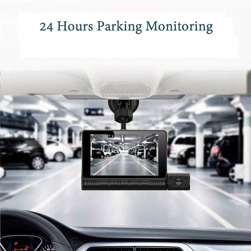 Автомобильный видеорегистратор 4 дюйма двойная камера заднего вида 1080P с