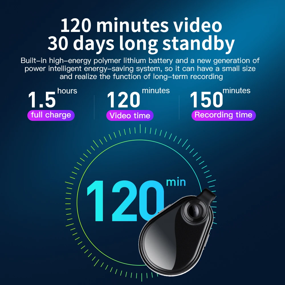 Камера ожерелье рекордер 1080P маленькая микро камера переносной мини DV DVR голос