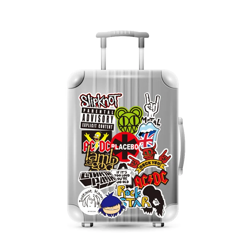 100pcs/set Rock Sticker Music Retro Band Graffiti JDM Stickers To DIY Guitar Motorcycle Laptop Luggage Skateboard Car Snowboard |