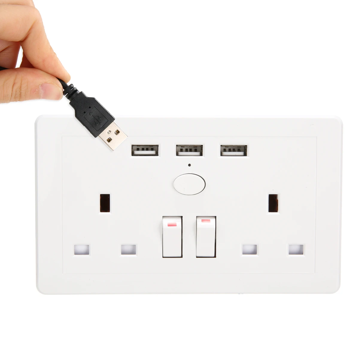 1 шт. штепсельная вилка стандарта Великобритании электрическая розетка с 3 USB