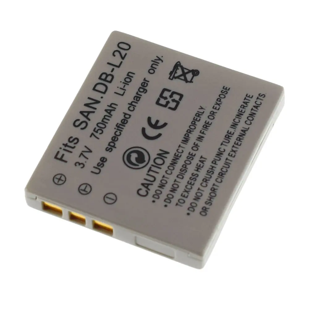 3 шт. запасная батарея для Sanyo DB-L20 VAR-L20N &amp Xacti VPC-CG6 | Электроника