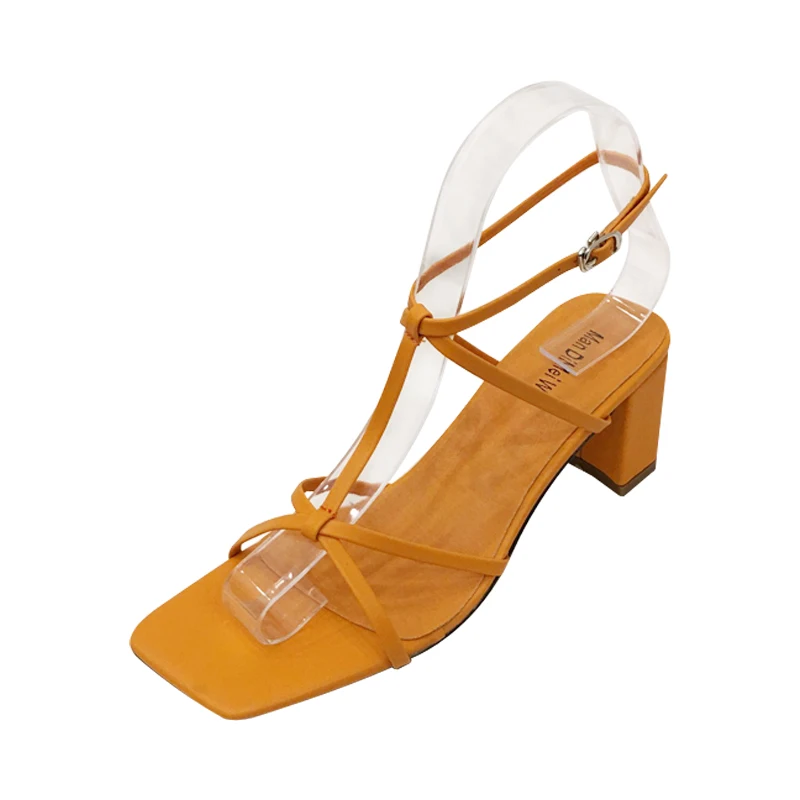 Женские офисные туфли летние сандалии с ремешком на щиколотке пикантные высоком